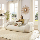 Bellemave® 78.7" Teddy Fabric Multi-Functional Foldable Sofa Bed - Bellemave